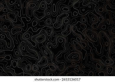 Topographic Map Seamless Pattern Actual topography map. Dark seamless design, pattern illustration