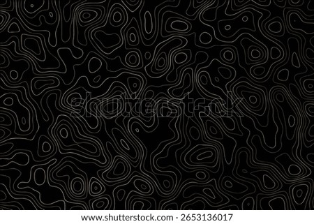 Topographic Map Seamless Pattern Actual topography map. Dark seamless design, pattern illustration