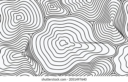 Topographic Map seamless pattern in hand-drawn style. 