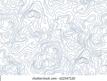 topographic map seamless pattern. Monochrome background with abstract shapes.