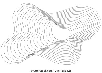 topographic map for studying, curvy abstract art lines for decoration