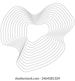 topographic map for studying, curvy abstract art lines for decoration