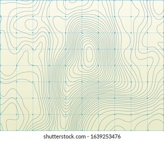 Topographic map. The stylized height of the topographic contour in lines and contours. Vector stock illustration