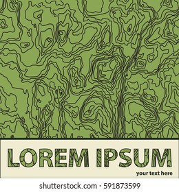 Topographic map texture. Wavy abstract graphic background with space for text