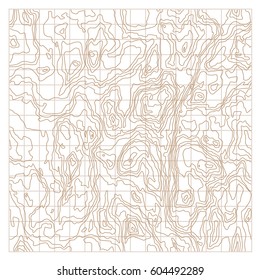 Topographic map texture. Wavy abstract graphic background