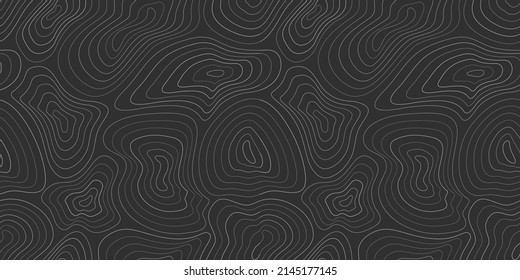 Topographic map, topographer seamless pattern, typography linear background for mapping and audio equalizer backdrop. Vector illustration.