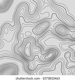 Topographic map. Topographical background. Linear graphics. Vector illustration.