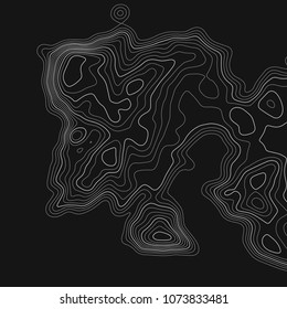 Topographic map. Topographical background. Linear graphics. Vector illustration.