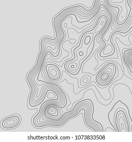 Topographic map. Topographical background. Linear graphics. Vector illustration.