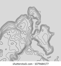 Topographic map. Topographical background. Linear graphics. Vector illustration.