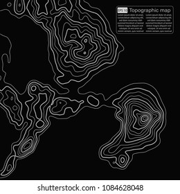 Topographic map. Topographical background. Linear graphics. Vector illustration.