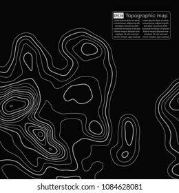 Topographic map. Topographical background. Linear graphics. Vector illustration.