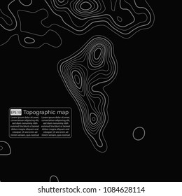 Topographic map. Topographical background. Linear graphics. Vector illustration.