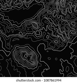 Topographic map. Topographical background. Linear graphics. Vector illustration.
