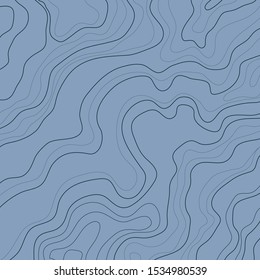 topographic map vector, abstract elevation lines on blue background