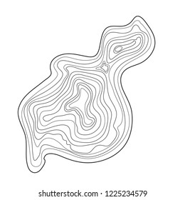 topographic map, vector abstract illustration