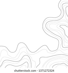 topographic map ,vector , abstract lines on white background