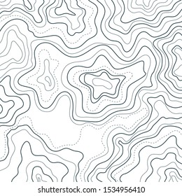topographic map vector, abstract lines isolated on white background