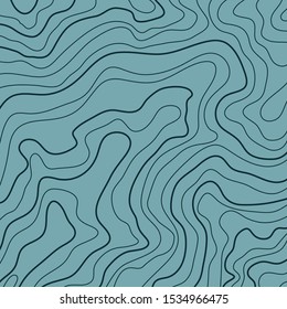 topographic map vector, abstract lines isolated on green background