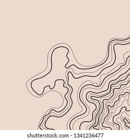 topographic map vector illustration, abstract height lines
