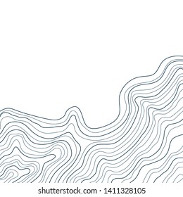 topographic map , vector illustration ,abstract height lines on white background