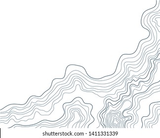 topographic map , vector illustration ,abstract height lines on white background