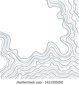 topographic map , vector illustration ,abstract height lines on white background