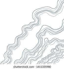 topographic map , vector illustration ,abstract height lines on white background