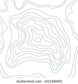 topographic map , vector illustration ,abstract height lines on white background