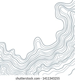topographic map , vector illustration ,abstract height lines on white background