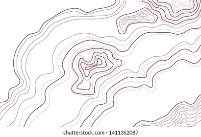 topographic map , vector illustration ,abstract height lines on white background