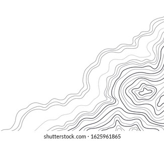 topographic map vector illustration abstract elevation lines isolated on a white background