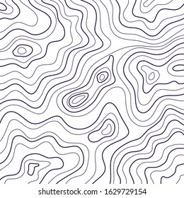 topographic map, vector illustration, abstract height lines isolated on white background