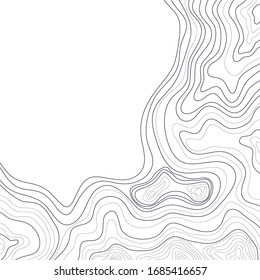 mapa topográfico ilustración vectorial líneas de altura abstractas aisladas en un fondo blanco
