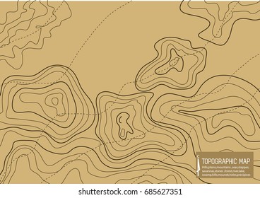 topographic map , vector illustration ,abstract background