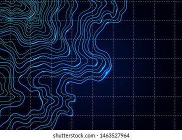 topographic map vector illustration , backlight ,vector , blue