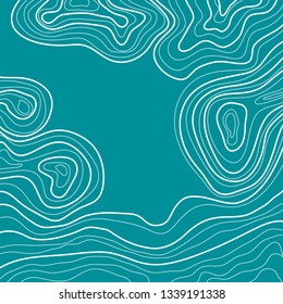 topographic map vector illustration, blue background