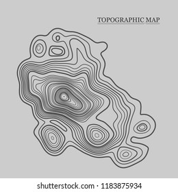 Topographic map. Vector illustration. Contour map background