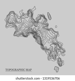 Topographic map. Vector illustration. Contour map background