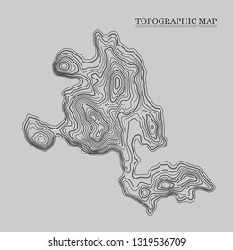 Topographic Map. Vector Illustration. Contour Map Background