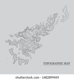 Topographic map. Vector illustration. Contour map background