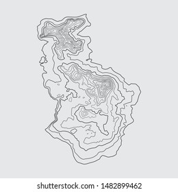 Topographic map. Vector illustration. Contour map background