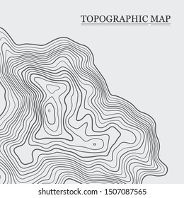 Topographic map. Vector illustration. Contour map background
