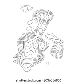 Topographic map. Vector illustration. Contour map background