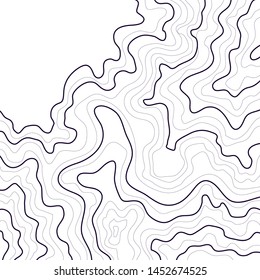 topographic map, vector illustration isolated on white background
