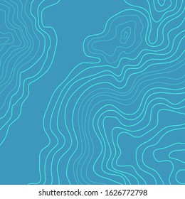 topographic map vector illustration isolated on a blue background