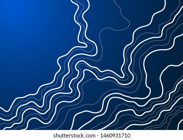 topographic map , vector illustration on blue background