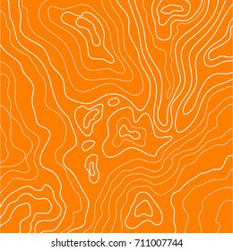 topographic map , vector illustration , orange color,background