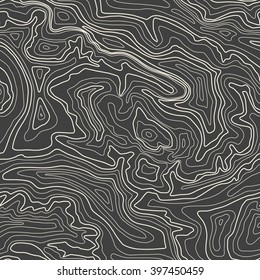 Topographic Map, Vector Illustration, Seamless Pattern