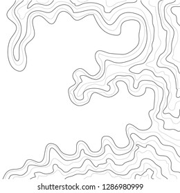  topographic map vector illustration of white abstract lines on white background